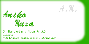 aniko musa business card